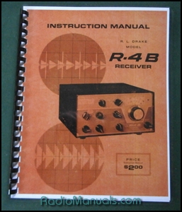 Drake R-4B Instruction manual: 11" x 17" Foldout Schematic - Click Image to Close